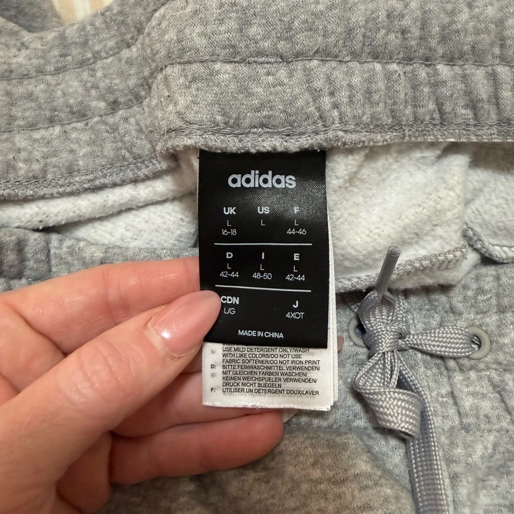 Adidas Women’s Gray Track Stripe Sweatpants - Size Large - Picture 6 of 6